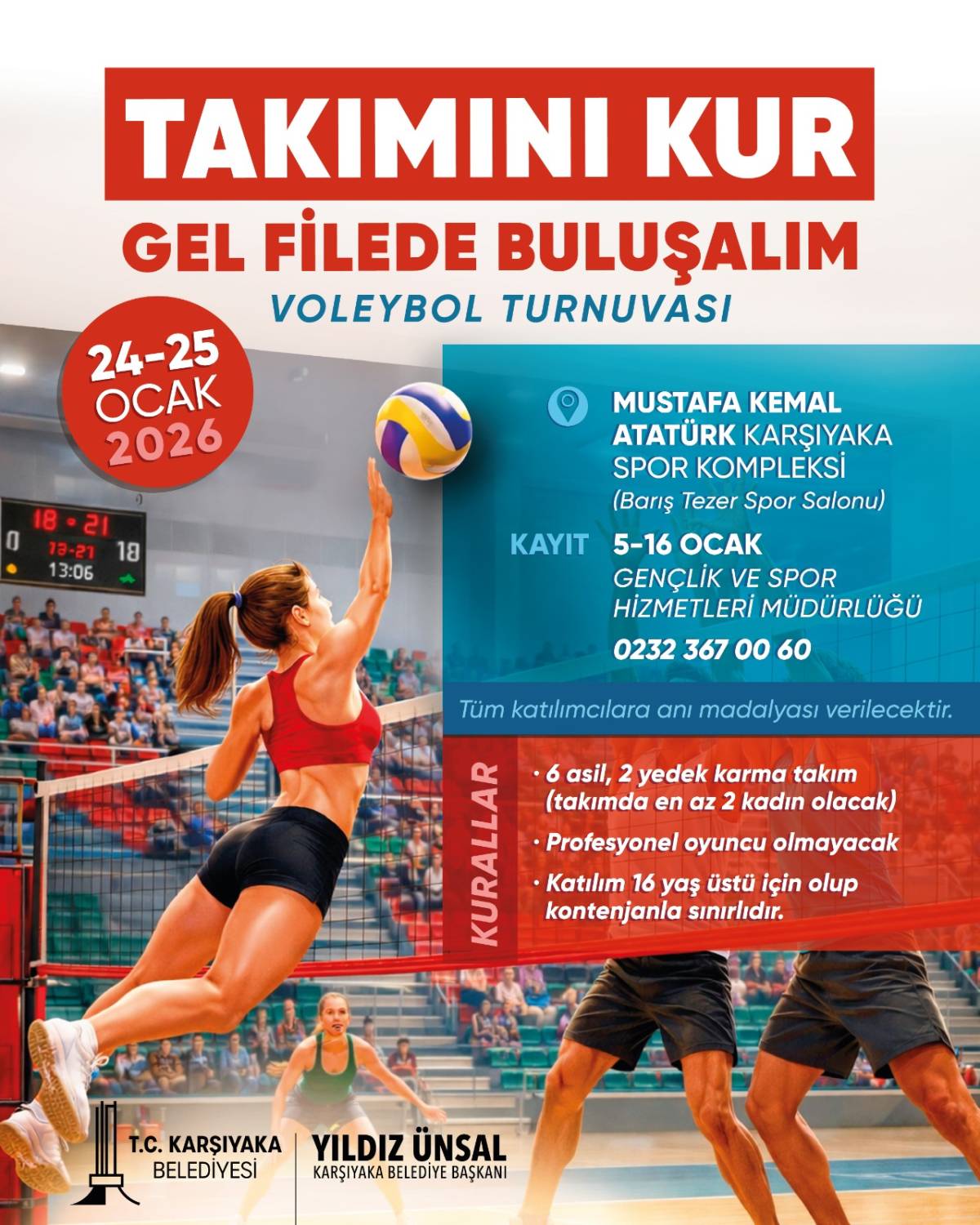 Karşıyaka Belediyesi’nden voleybol turnuvası