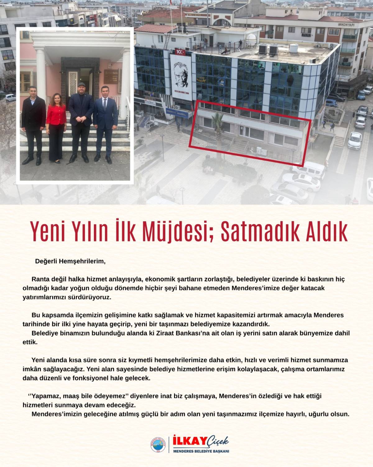 Menderes Belediyesi'nden Yeni Taşınmaz Müjdesi