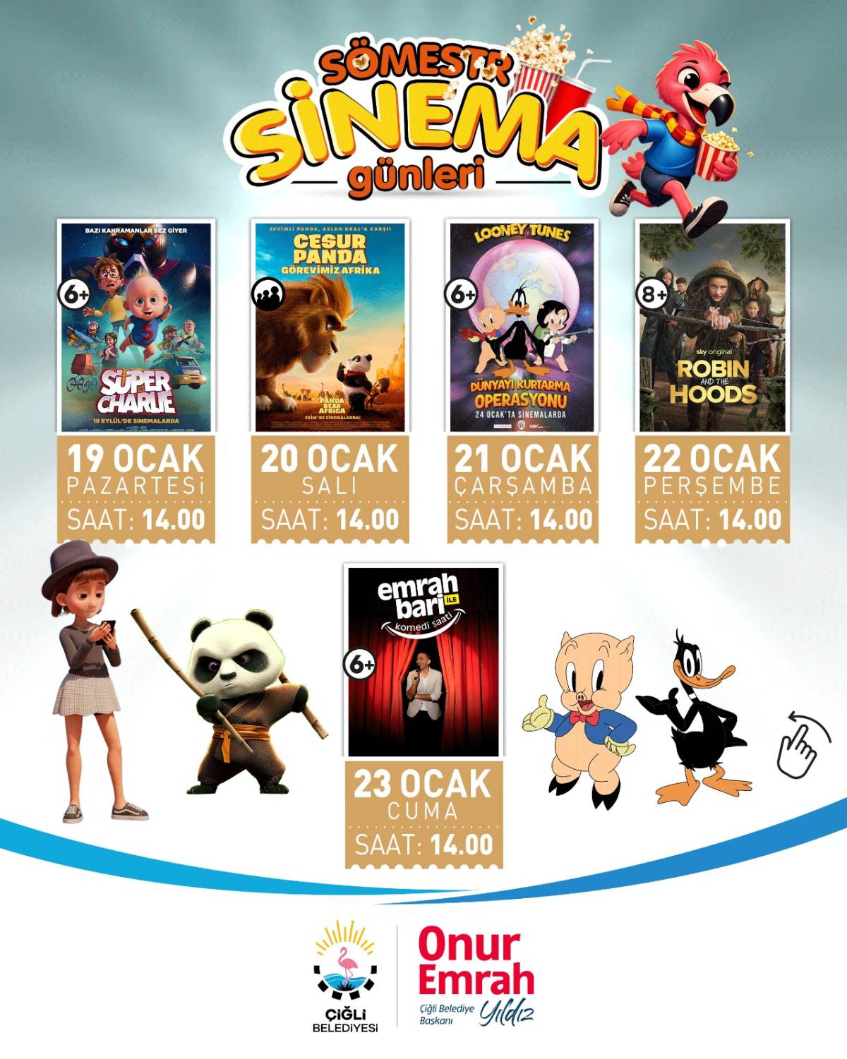 Çiğli’de Yarıyıl Tatili Sinema ve Eğlenceyle Şenleniyor