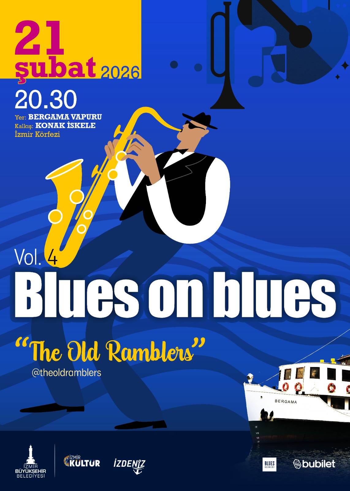 Blues on Blues dördüncü kez Bergama Vapuru’nda