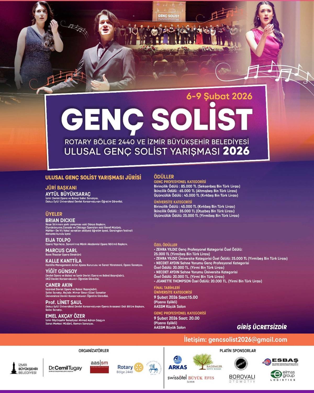 Ödüllü Ulusal Genç Solist Yarışması başlıyor