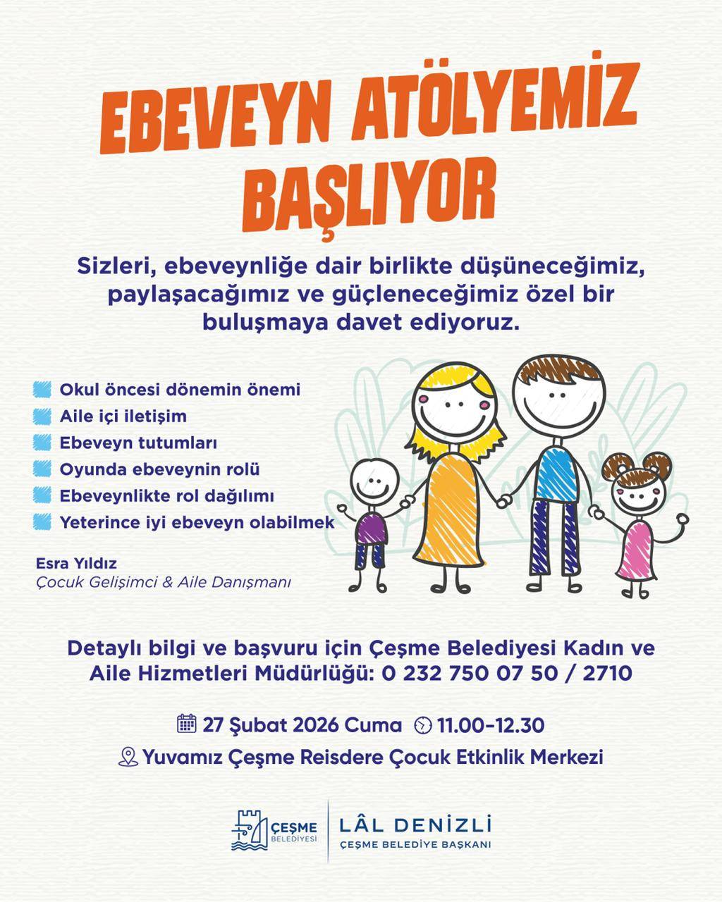 Çeşme Belediyesi’nden ebeveynlere destekleyici atölye