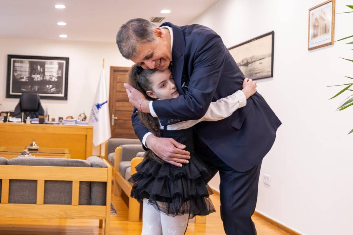 Başkanlık makamında gurur veren buluşma