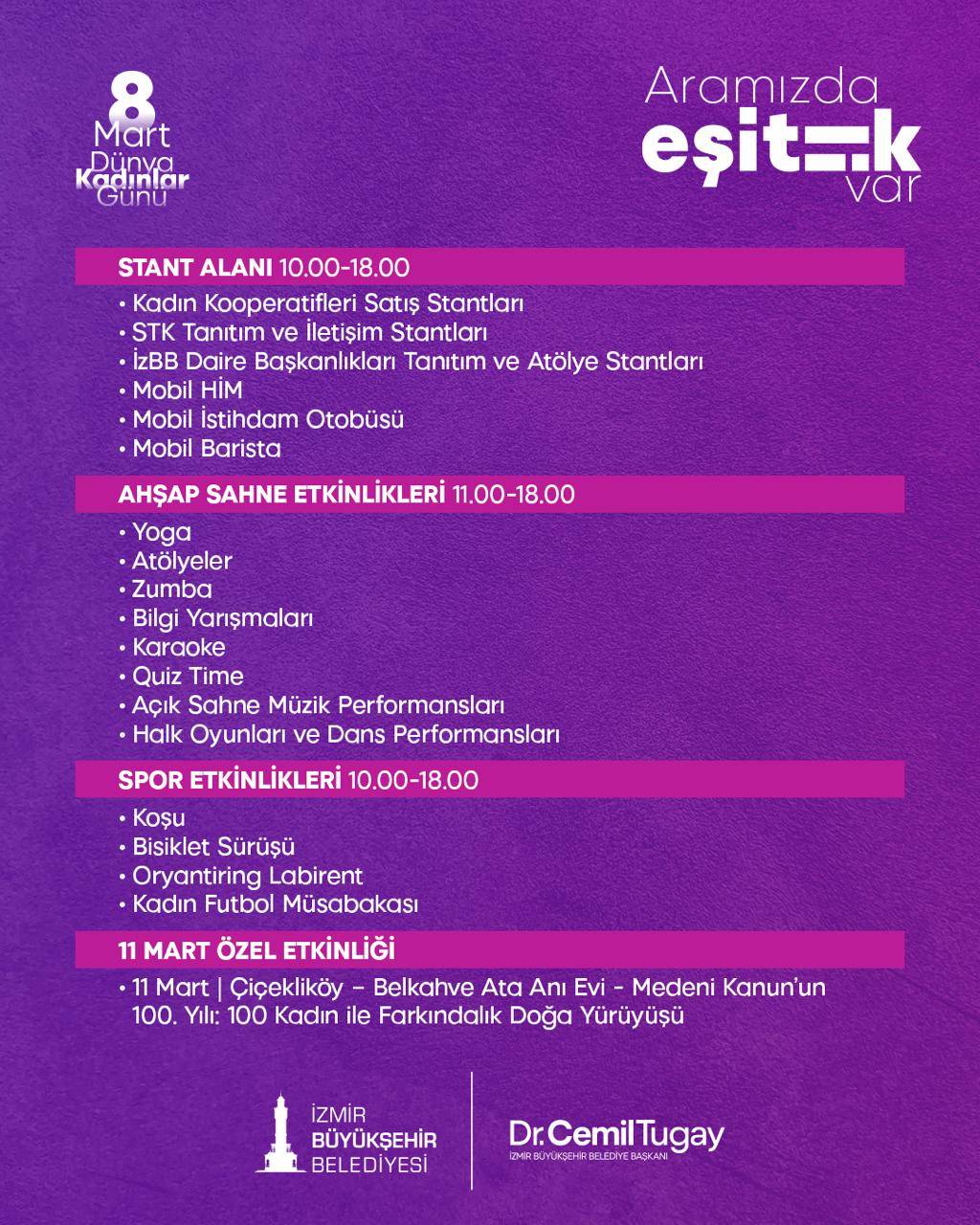 İzmir'de 8 Mart: Aramızda eşitlik var