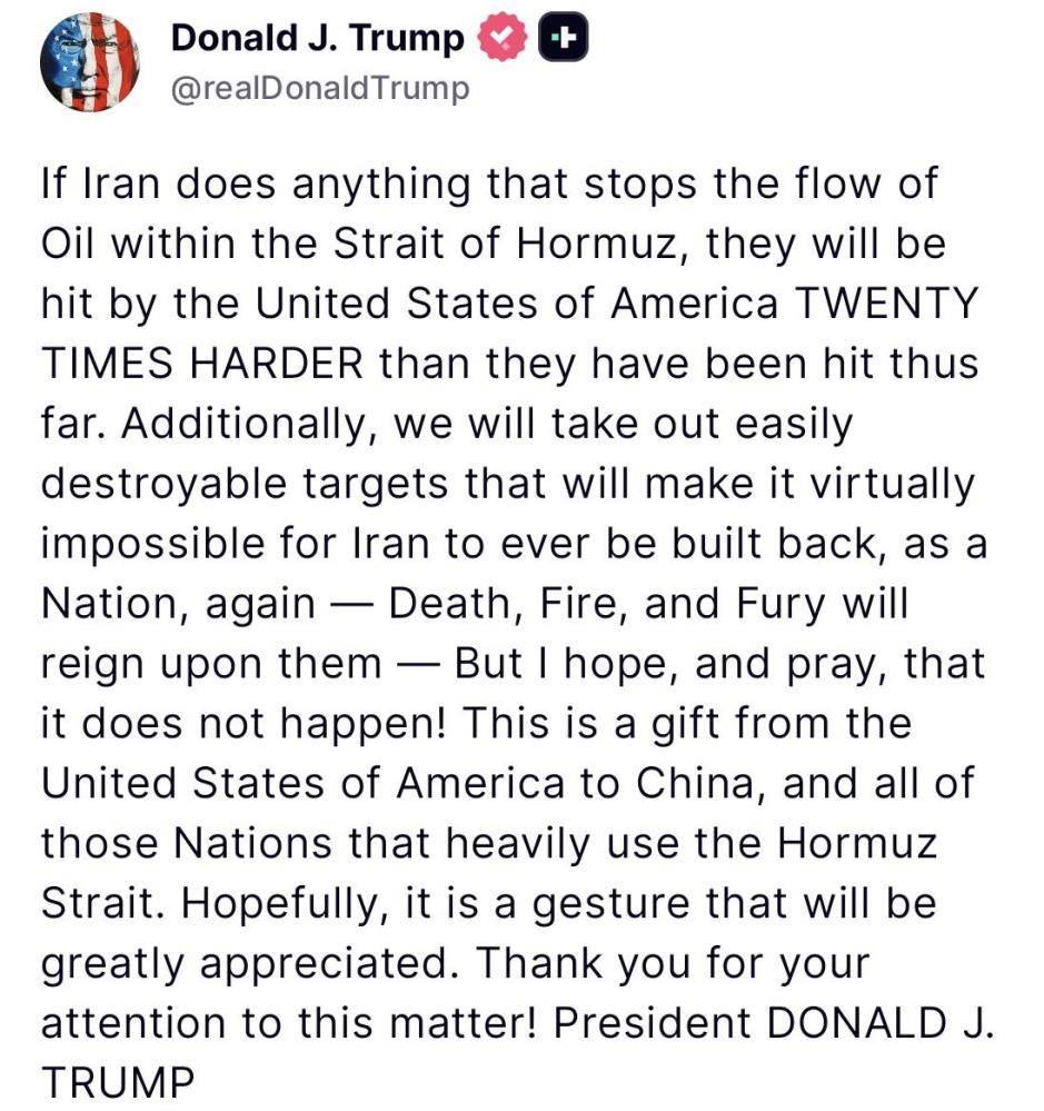 Trump’tan İran’a Hürmüz Boğazı uyarısı