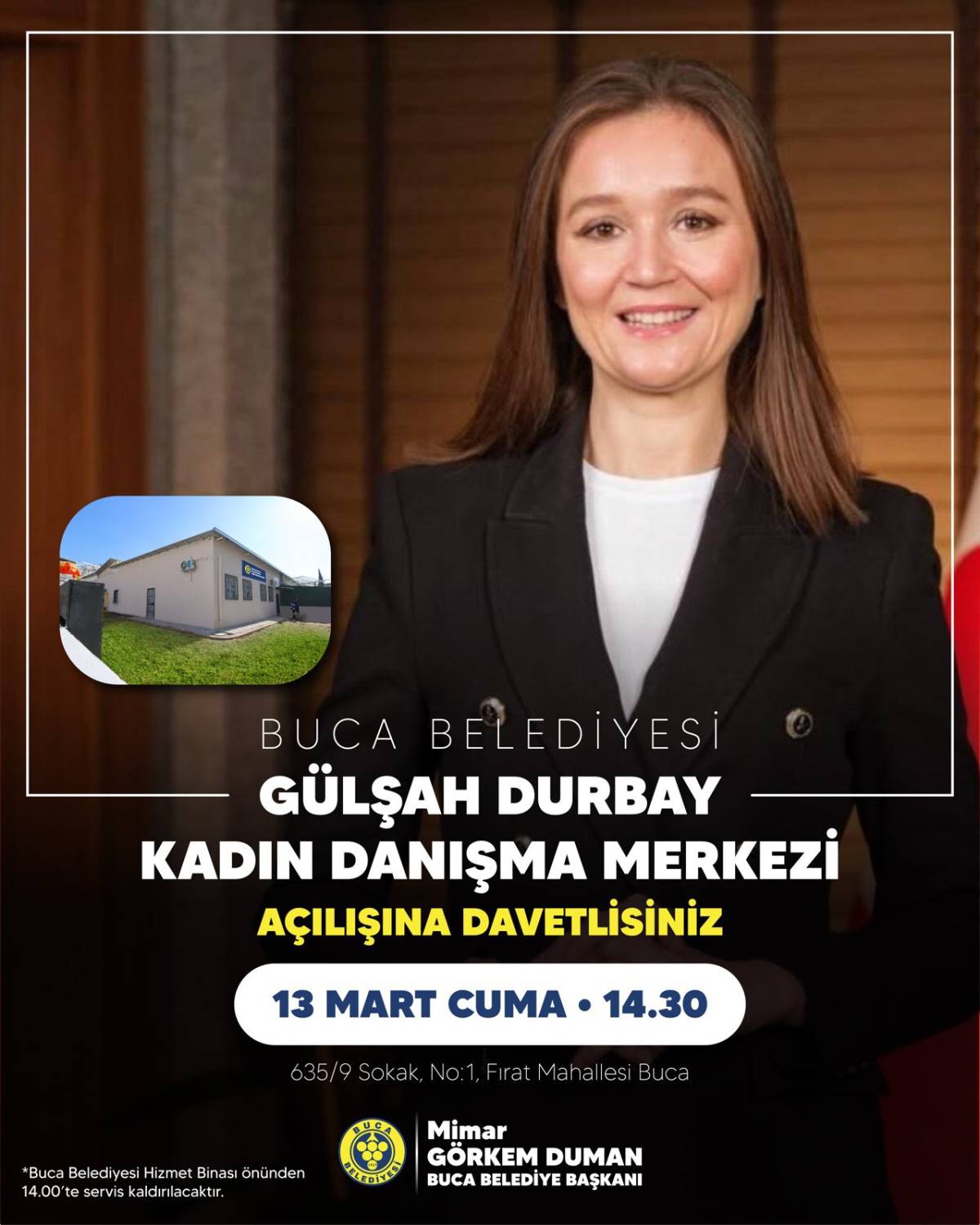Buca’nın Gülşah Durbay Kadın Danışma Merkezi yarın açılıyor