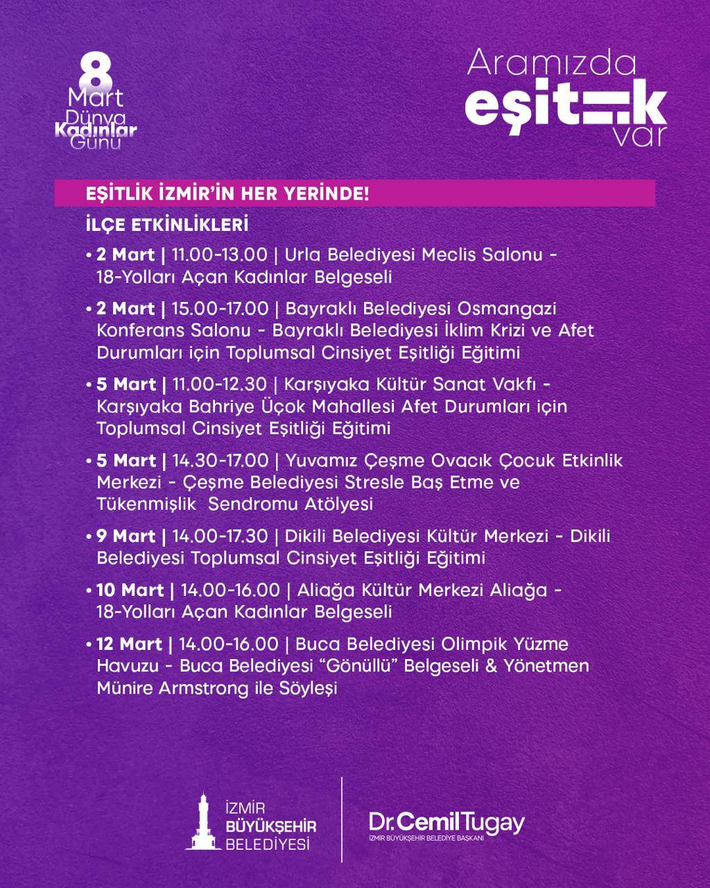 İzmir'de 8 Mart: Aramızda eşitlik var