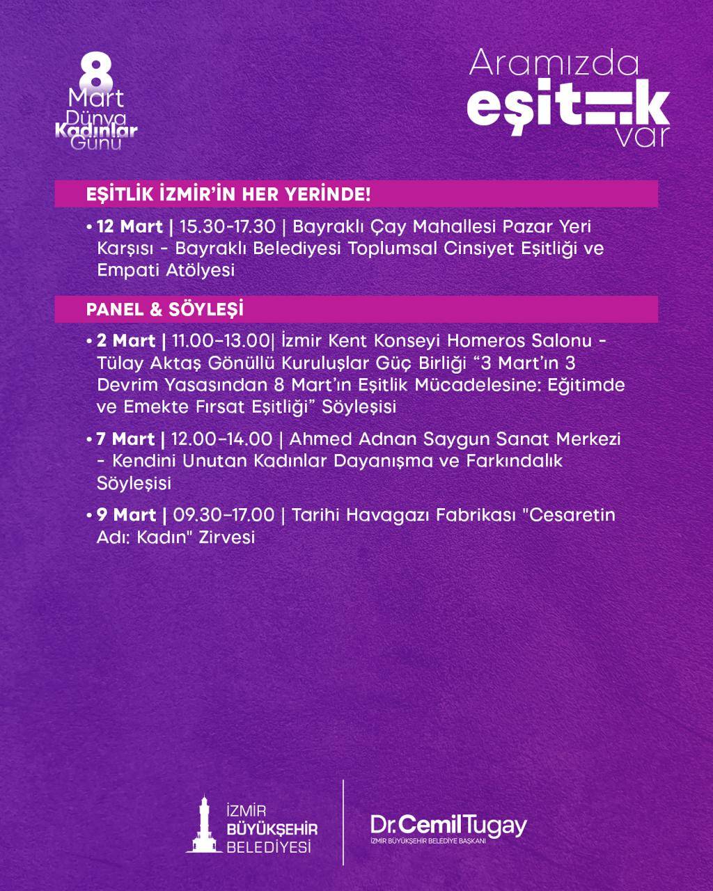 İzmir'de 8 Mart: Aramızda eşitlik var