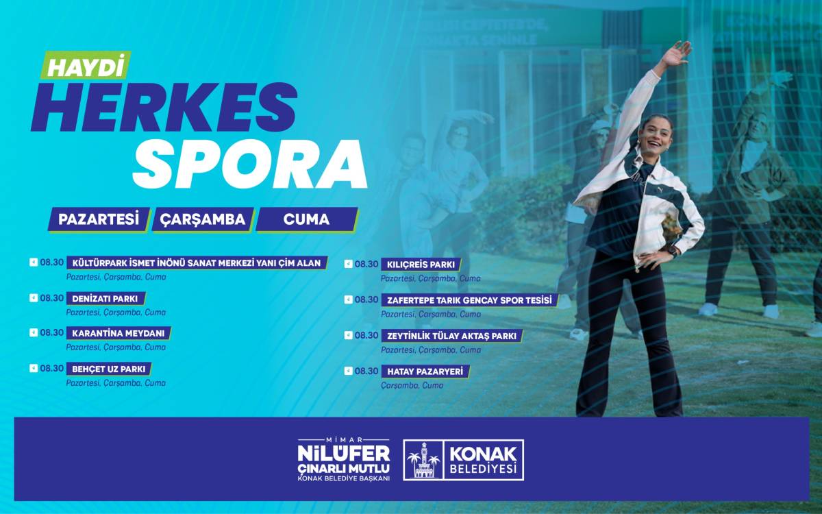 Konak’ta Açık Havada Sabah Sporu başlıyor