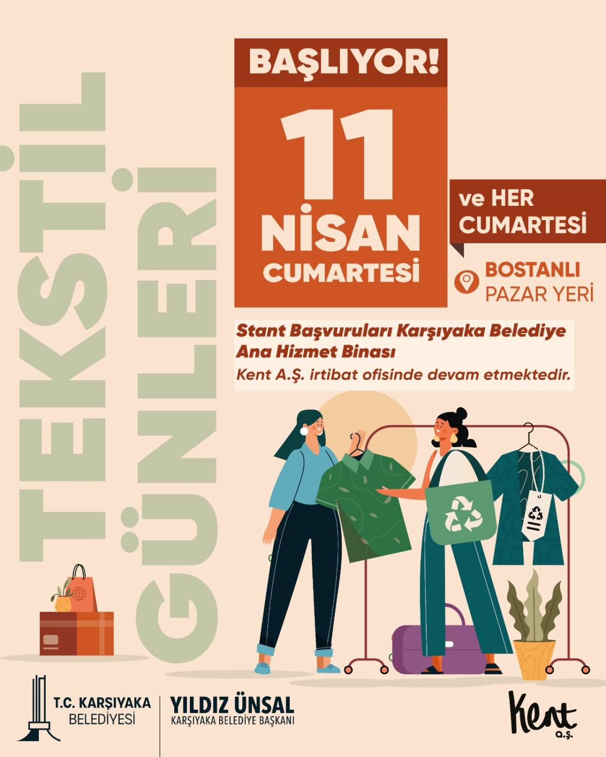 “Tekstil Günleri” Bostanlı Pazar Yeri’nde kapılarını açıyor!