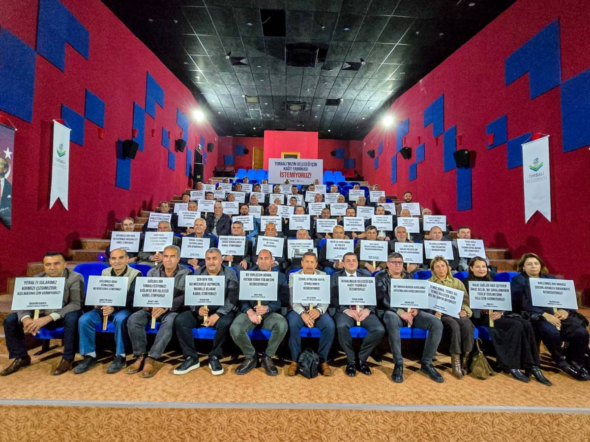 Kağıt Fabrikasına karşı 60 muhtar tek yürek oldu