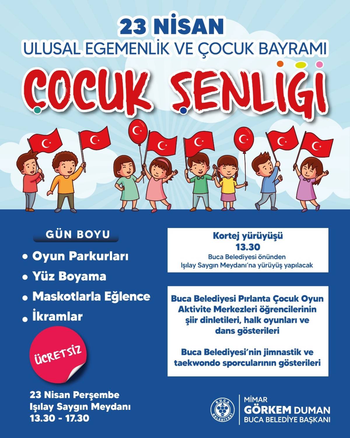 Buca’da 23 Nisan coşkusu