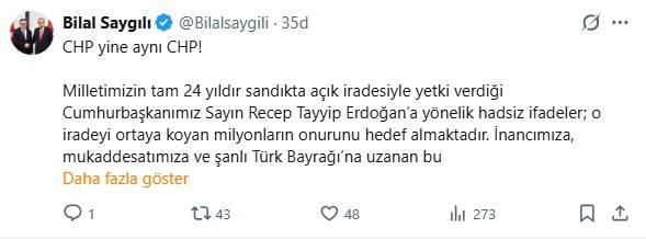 Ak Partili Saygılı Cumhurbaşkanına hakarete ateş püskürdü